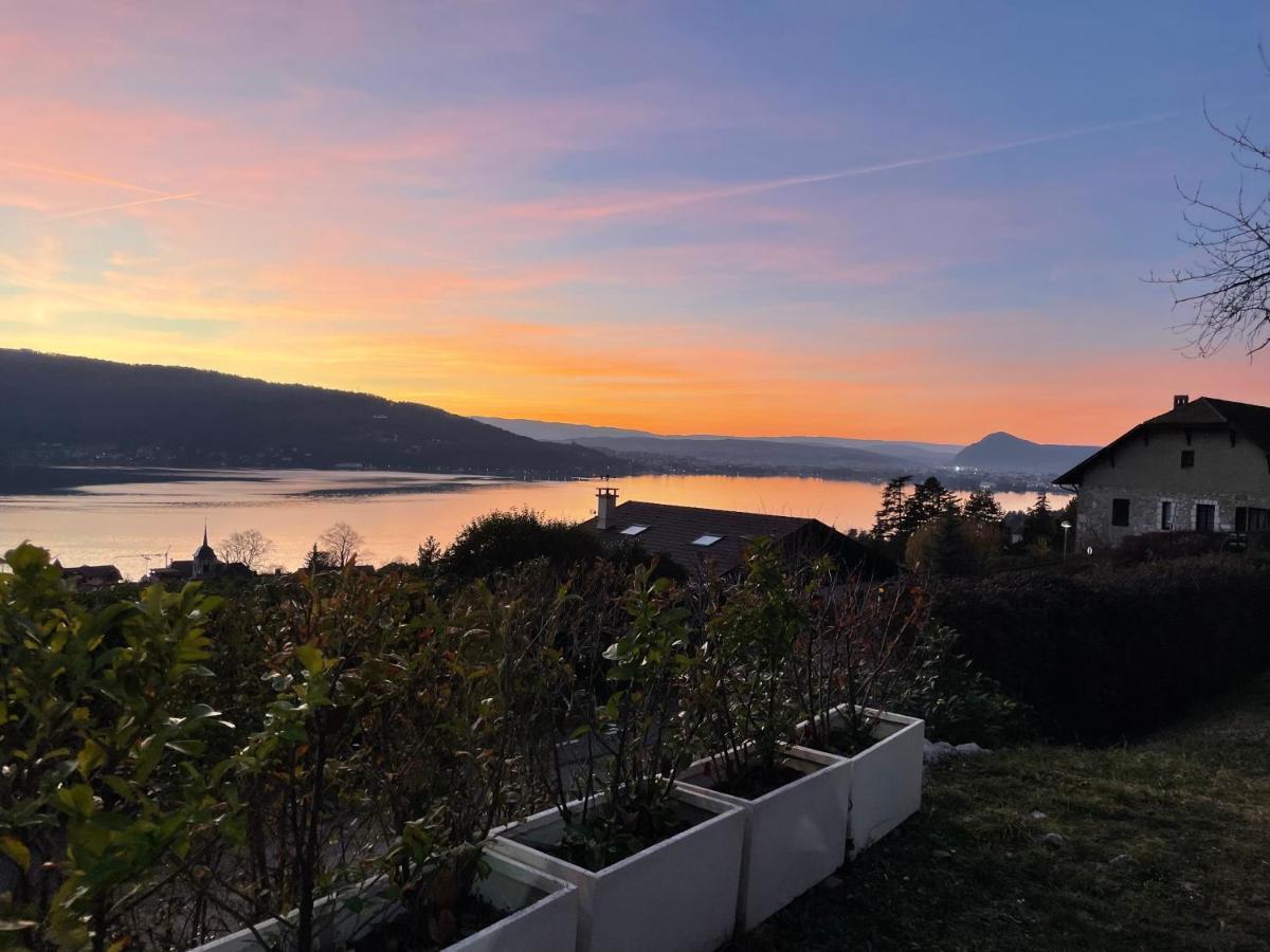 Maisonnette Vue Panoramique Lac D'Annecy Veyrier-du-Lac Exteriör bild