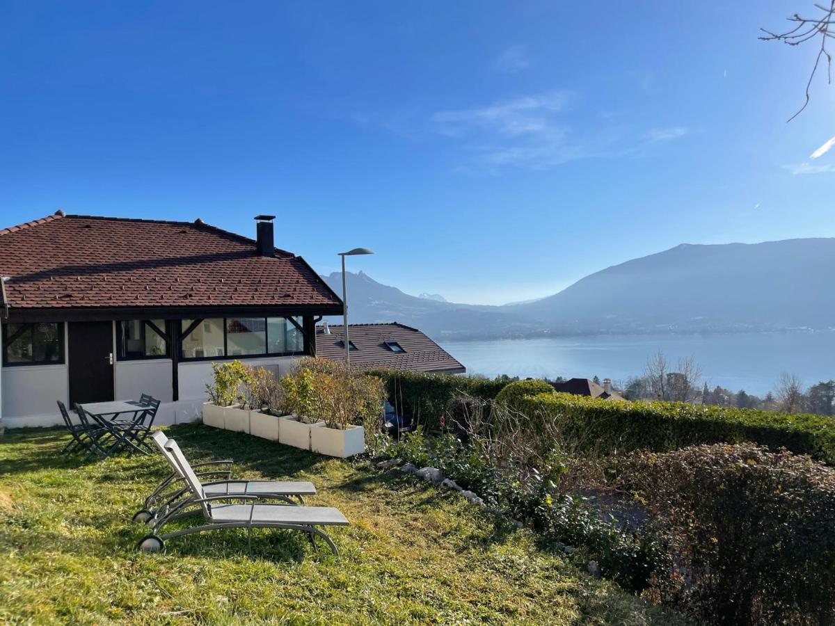 Maisonnette Vue Panoramique Lac D'Annecy Veyrier-du-Lac Exteriör bild